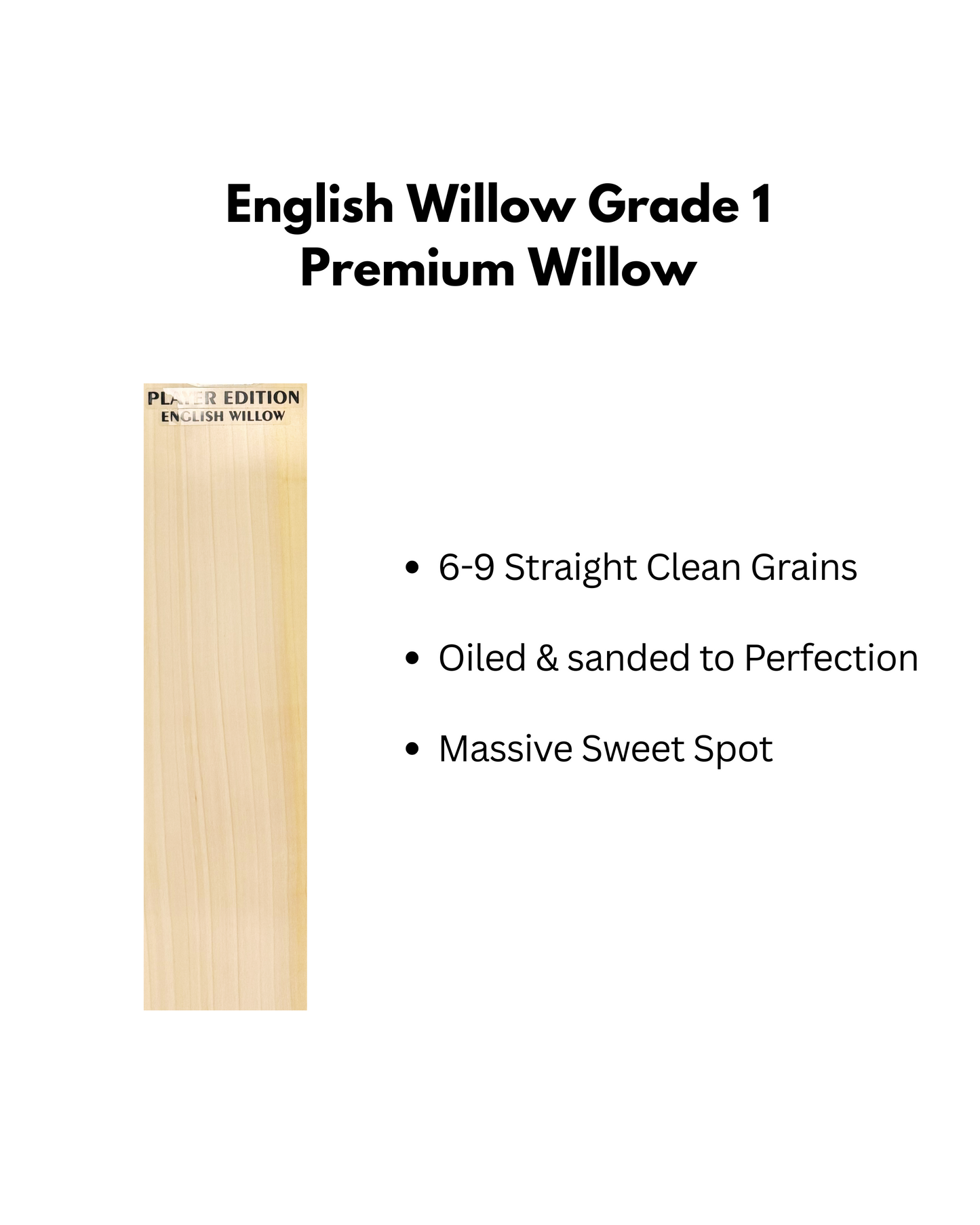 Titan Chrome Editon Grade English Willow Cricket Bat, Grade 1 Chrome, Oval Cane Handle, Player Profile, 42mm Profile, Big Sweet Spot Includes Two Hard Leather Cricket Balls