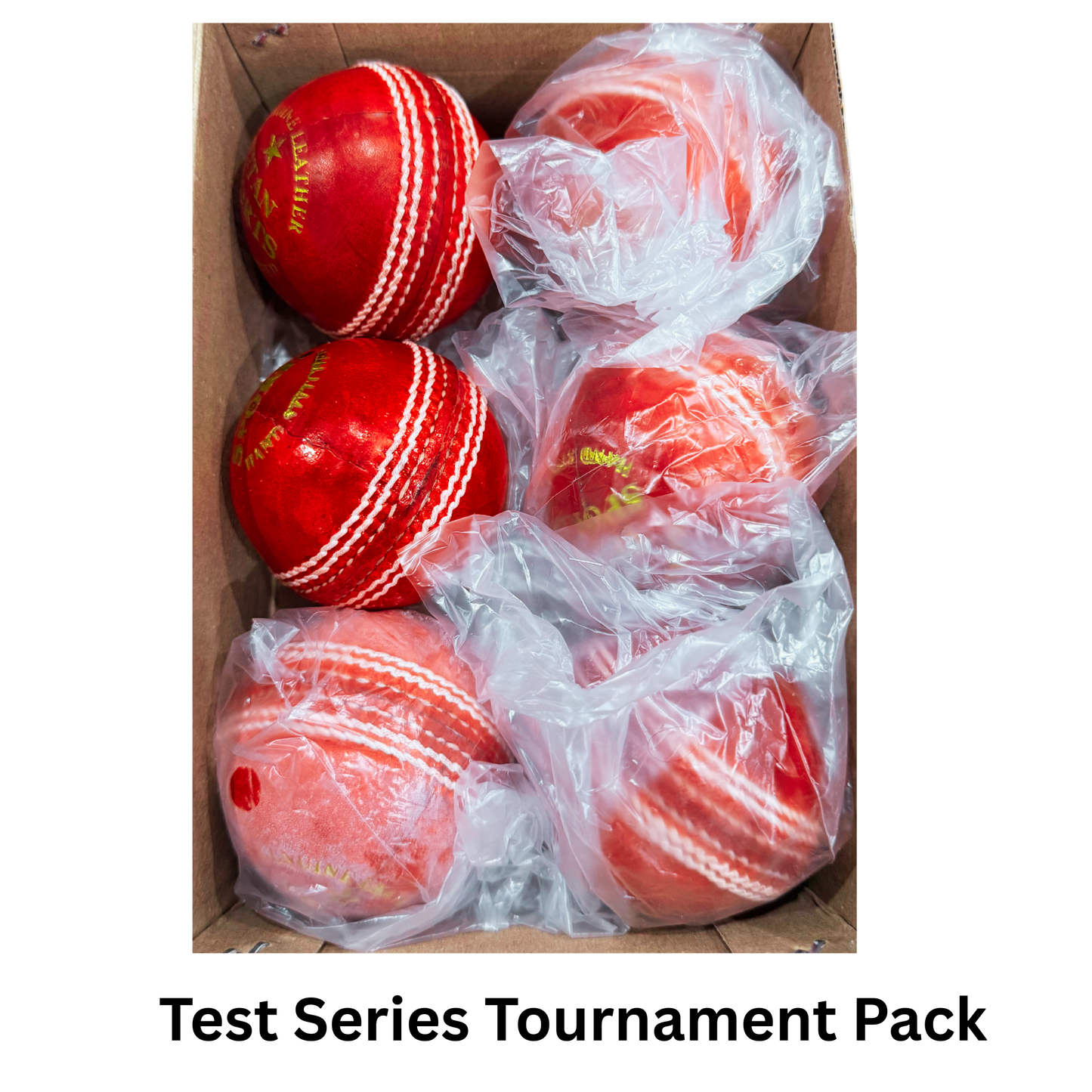 Titan Bullet - Red Leather Cricket Ball - 4 Piece